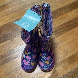 Girl floral rain boots